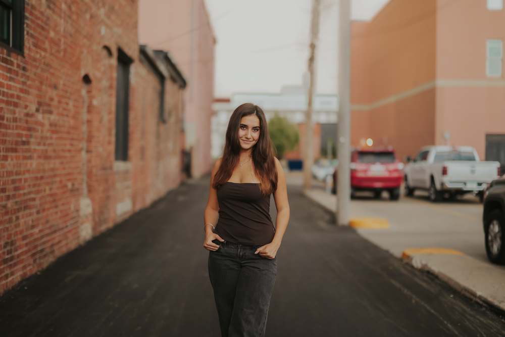Standing in the downtown alley