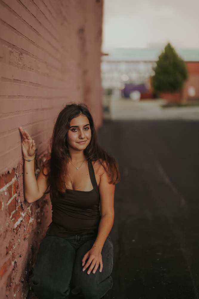 Portrait at the end of the block