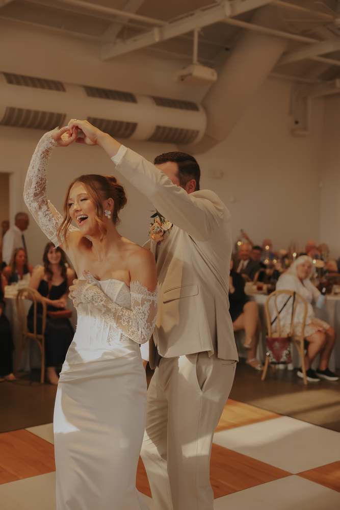 First dance under the reception lights