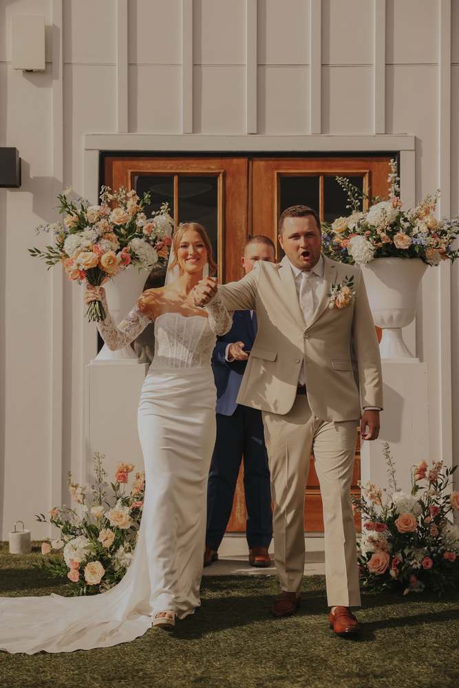 Walking back up the aisle together